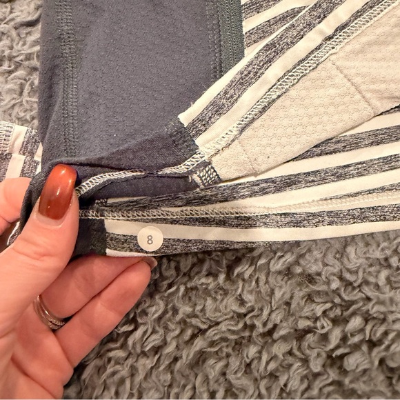 lululemon athletica Gray Striped Long Sleeve Top - Picture 5 of 6